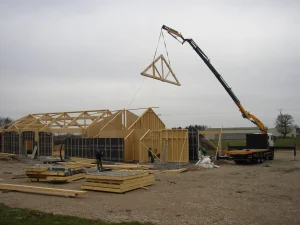 Éléments de charpente traditionnelle en bois